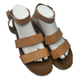 Patrizia Spring Step Vegan Friendly Espadrille Platform Comfort Sandal Camel 41